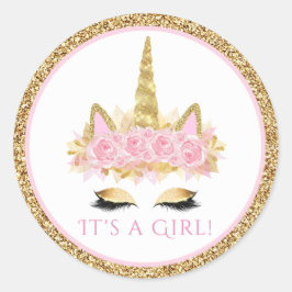 Unicorn Baby Shower Stickers
