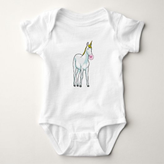 Unicorn Baby Strampler (Vorderseite)