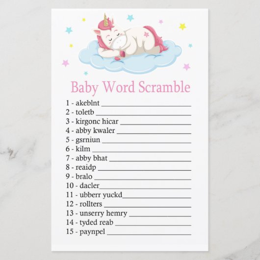 Unicorn Baby word Rammspiel (Vorderseite)