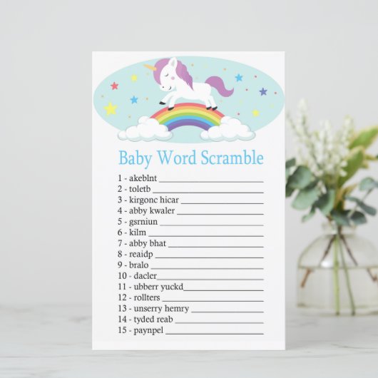 Unicorn Baby word Rammspiel (Stehend Vorderseite)