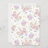 Unicorn Babydusche Einladung Magische Babydusche (Rückseite)