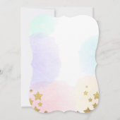 Unicorn Babydusche Einladung Pink Gold Magical (Rückseite)