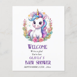Unicorn-Babydusche Flyer