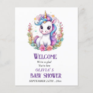 Unicorn-Babydusche Flyer