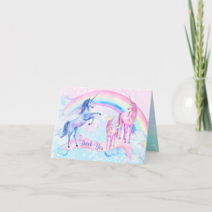 Unicorn Babydusche Vielen Dank Karten