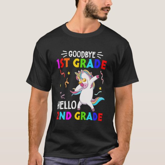 Unicorn Back To School Hello Second Grade Goodbye  T-Shirt (Vorderseite)