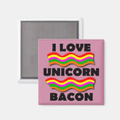 Unicorn Bacon Funny Kühlschrankmagnet Kühlschrank (Vorderseite/Rückseite)