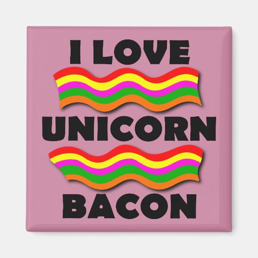 Unicorn Bacon Funny Kühlschrankmagnet Kühlschrank (Vorne)