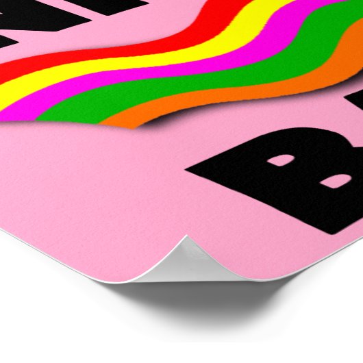 Unicorn Bacon Funny Poster Sign (Ecke)