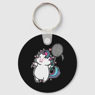 Unicorn Badminton Schlüsselanhänger