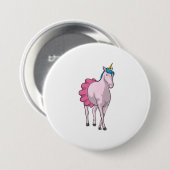 Unicorn Ballerina Ballerina Ballet Button (Vorne & Hinten)