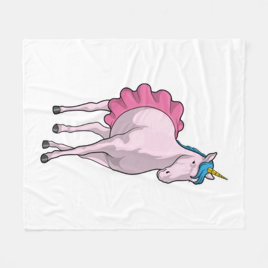 Unicorn Ballerina Ballerina Ballet Fleecedecke (Vorderseite (Horizontal))