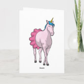 Unicorn Ballerina Ballerina Ballet Karte (Rückseite)