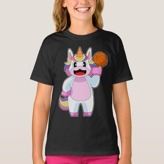 Unicorn Basketball-Spieler Basketball T-Shirt (Vorderseite)