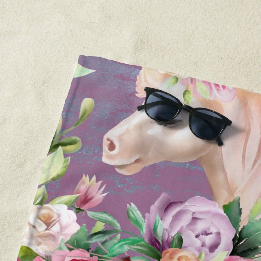 Unicorn Beach Handtuch | Blumenmuster (Beispiel)