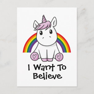 Unicorn (bearbeitbarer Text) Illustration Postkarte