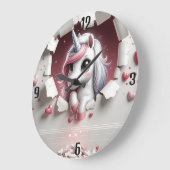 Unicorn Behalte oder erstellt Ihre eigene :-) groß Große Wanduhr (Winkel)