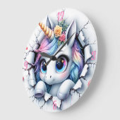 Unicorn Behalte oder erstellt Ihre eigene :-) groß Große Wanduhr (Winkel)