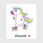 Unicorn bei Inline-Skaten mit Roller-Skaten Aufkleber (Blatt)