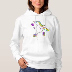Unicorn bei Inline-Skaten mit Roller-Skaten Hoodie