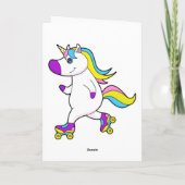Unicorn bei Inline-Skaten mit Roller-Skaten Karte (Rückseite)