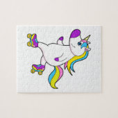 Unicorn bei Inline-Skaten mit Roller-Skaten Puzzle (Horizontal)