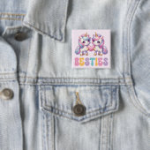 Unicorn Besties Beste Freunde für immer Button (Beispiel)