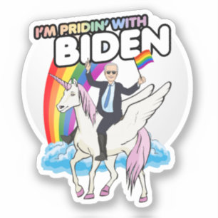 UNICORN BIDEN - I'm PRIDIN' WIth Biden Sticker