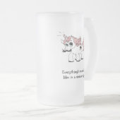 Unicorn-Bier-Tasse Mattglas Bierglas (VorderseiteRechts)