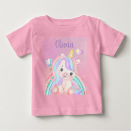 Unicorn Birthday Baby Girl T - Shirt - Individuell
