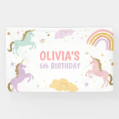 Unicorn Birthday Backdrop Banner Regenbogen Magisc (Horizontal)