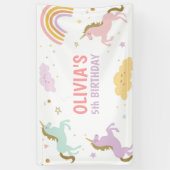 Unicorn Birthday Backdrop Banner Regenbogen Magisc (Vertikal)