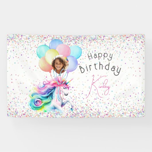 Unicorn Birthday Banner (Horizontal)