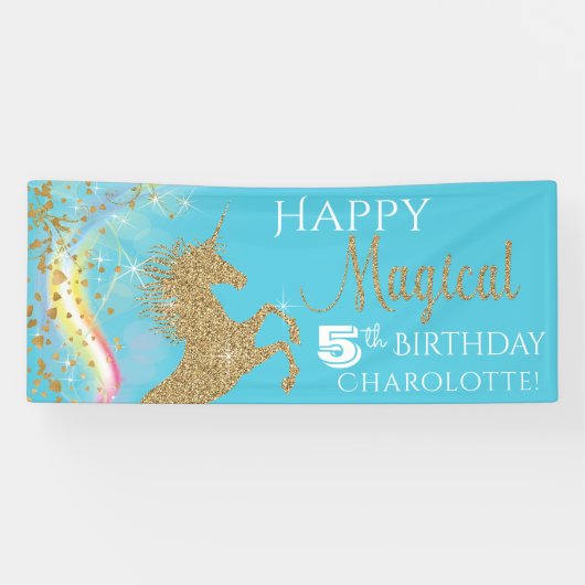 Unicorn Birthday Banner (Horizontal)