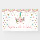 Unicorn Birthday Banner Personalized name (Horizontal)