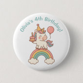Unicorn Birthday Button (Vorderseite)