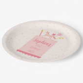 Unicorn Birthday Cake Pappteller (Schrägansicht)