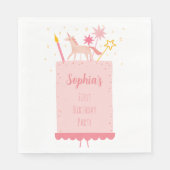 Unicorn Birthday Cake Serviette (Vorderseite)