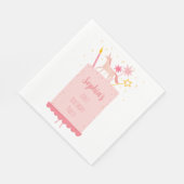 Unicorn Birthday Cake Serviette (Ecke)