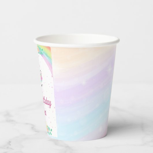 Unicorn Birthday Collection Cups Pappbecher (Rückseite)