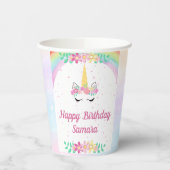 Unicorn Birthday Collection Cups Pappbecher (Links)