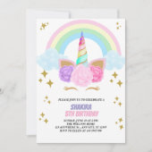 Unicorn Birthday Einladung (Vorderseite)