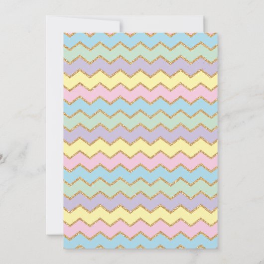 Unicorn Birthday Einladung (Rückseite)