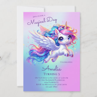 Unicorn Birthday Einladung Unicorn Geburtstagspart