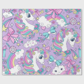 Unicorn Birthday Geschenkpapier (Flach)