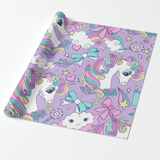 Unicorn Birthday Geschenkpapier (Ungerollt)