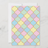 Unicorn Birthday Girl Einladung (Rückseite)