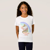 Unicorn Birthday Girl Rainbow T-Shirt (Vorne ganz)