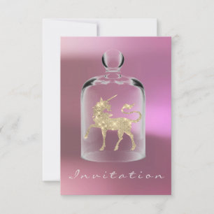 Unicorn Birthday Girls Night Out Party Mauve Spark Einladung