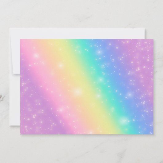 Unicorn Birthday Invitation Einladung (Rückseite)